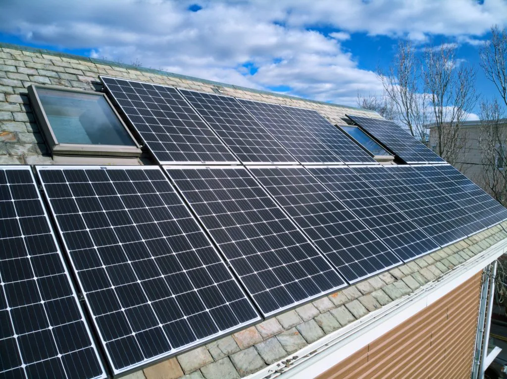 SlatePlate hardware on a slate roof