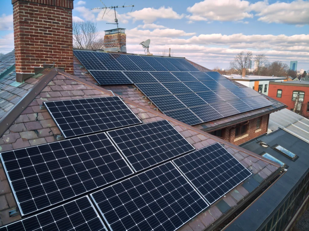 Slate-roof solar installation by Solar Slate Solutions — Boston, MA.