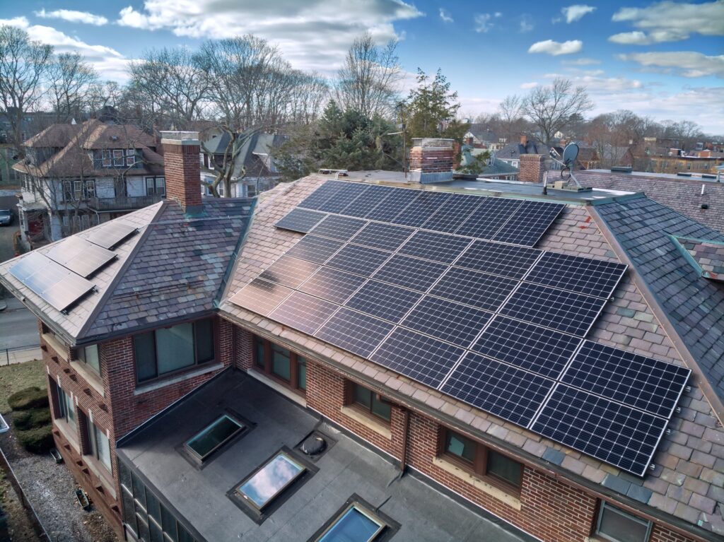 Slate-roof solar installation by Solar Slate Solutions — Boston, MA.
