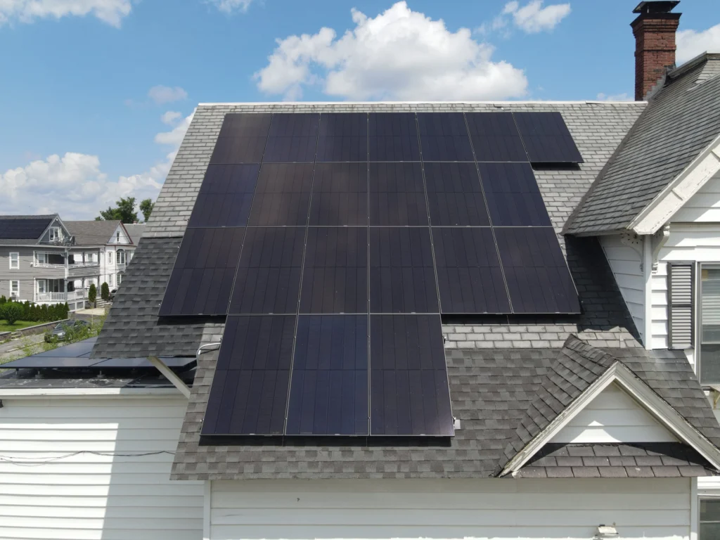Slate-roof solar installation by Solar Slate Solutions — Lowell, MA.