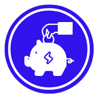 putting money into piggy bank icon